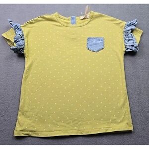Matilda‎ Jane Fluttery Fun Dot-Print Tee Pocket Shirt Enchanted Garden Sz 8